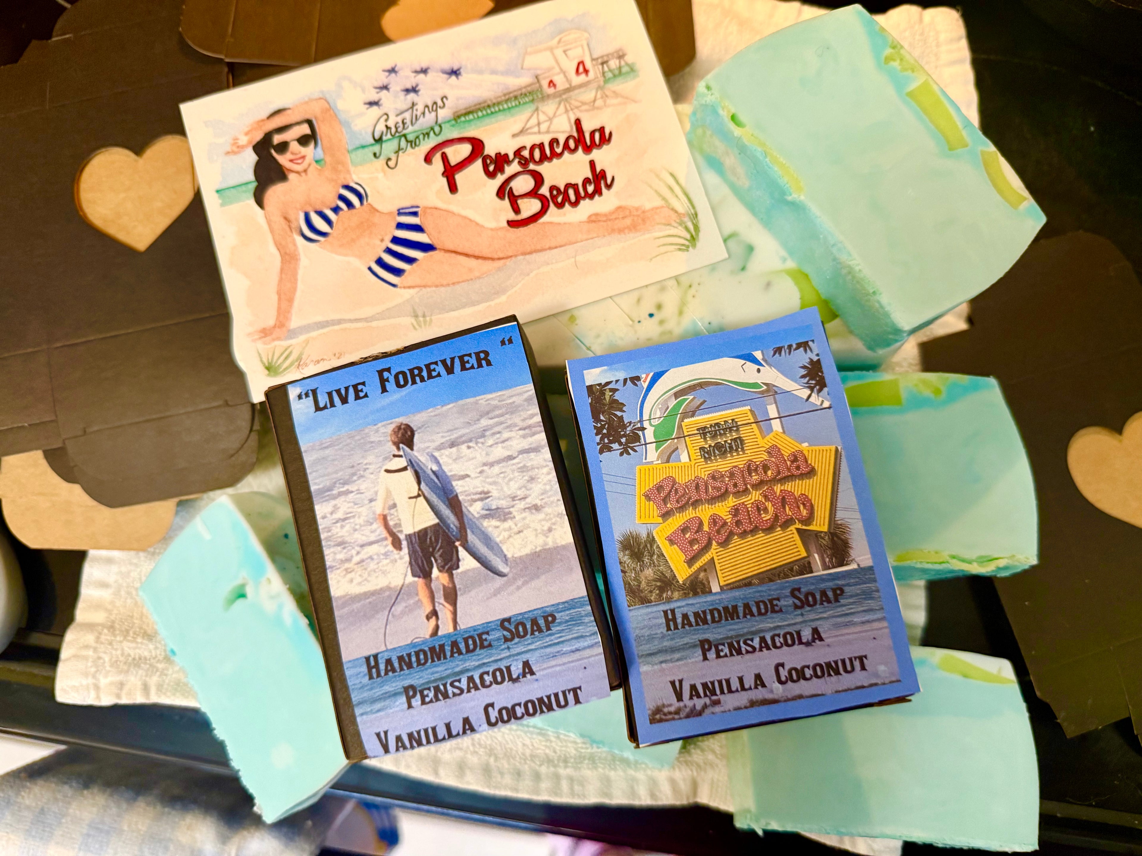 Coconut Vanilla Handmade Soap — Pensacola Beach 2-Bar Gift Set