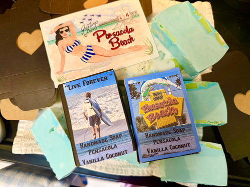 Coconut Vanilla Handmade Soap — Pensacola Beach 2-Bar Gift Set
